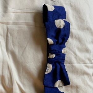 Blue and White Polka Dot Headband